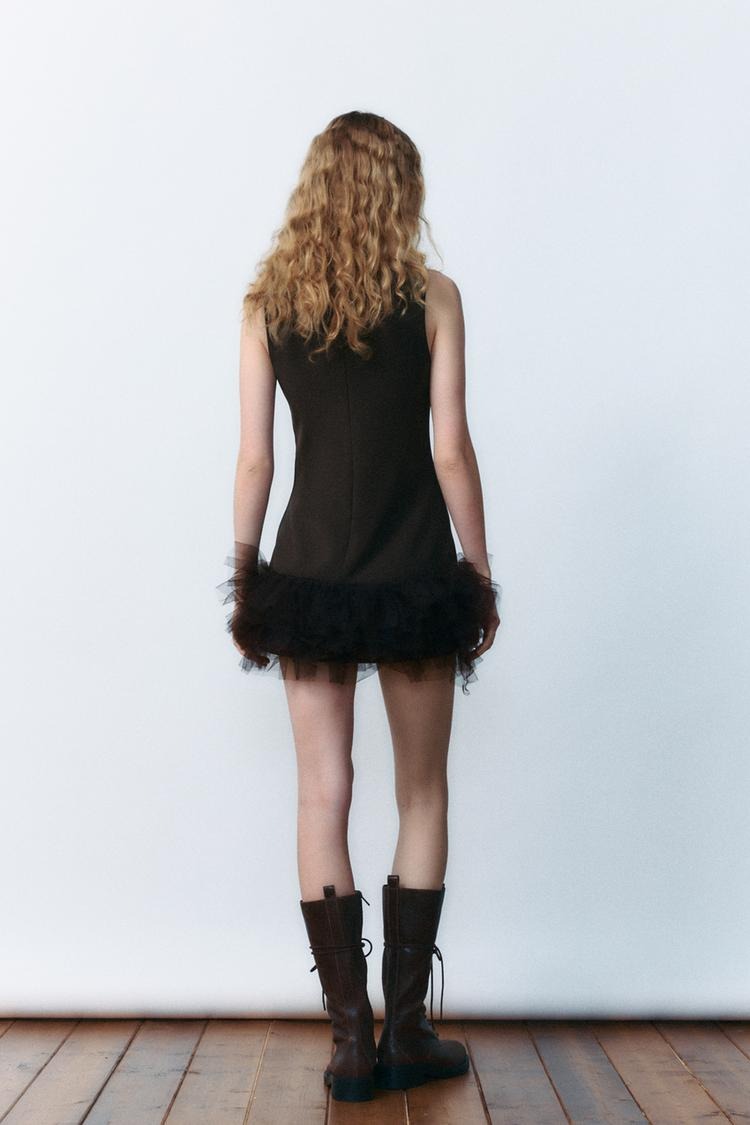 Novara | Brown Tulle Dress