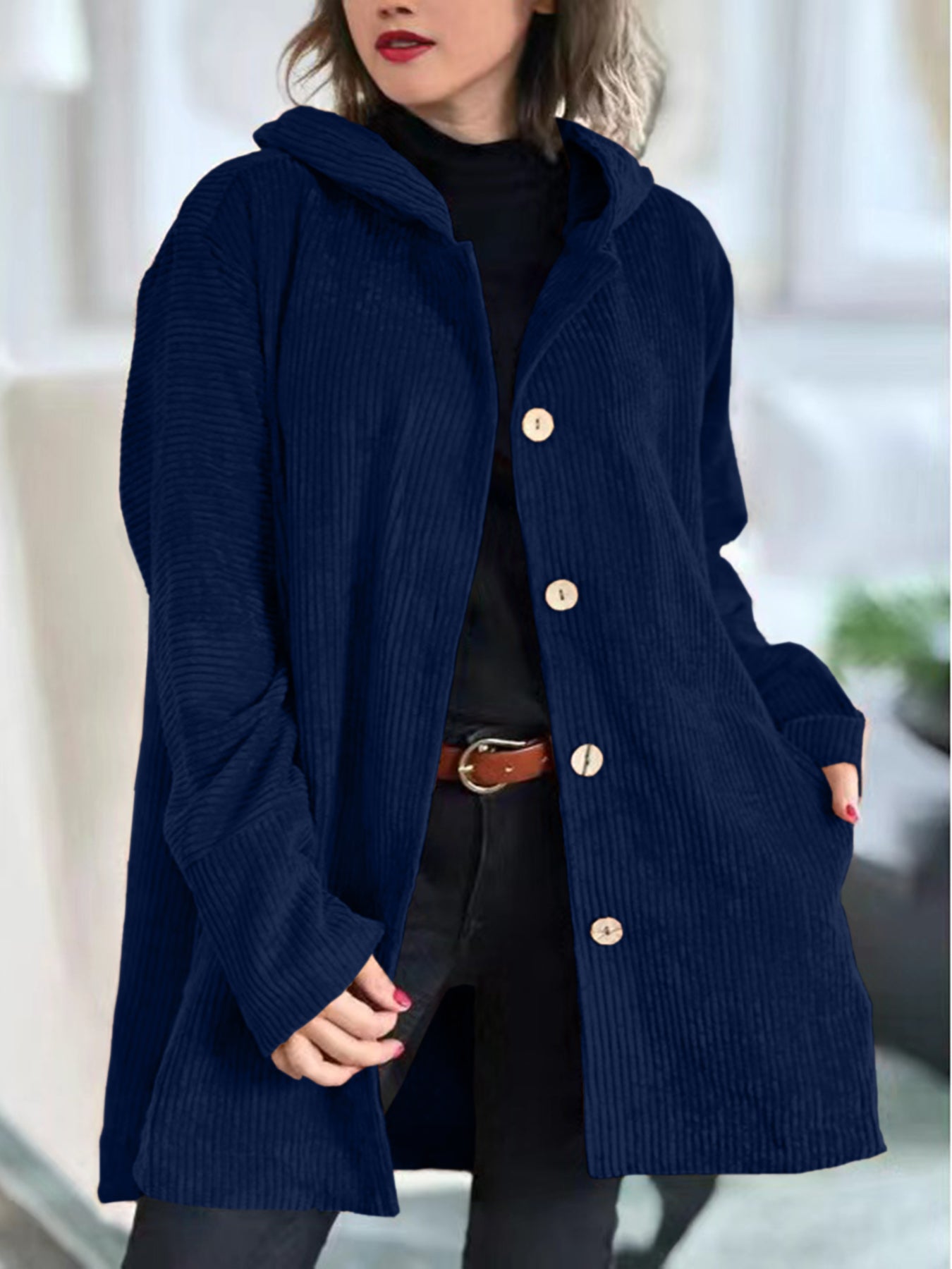 Cordia | Stylish Corduroy Hoodie Jacket