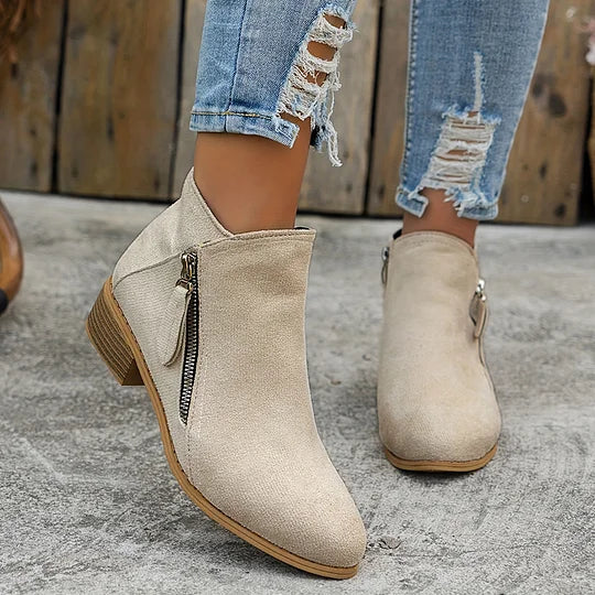 Ambreline | Classic Leather Ankle Boots