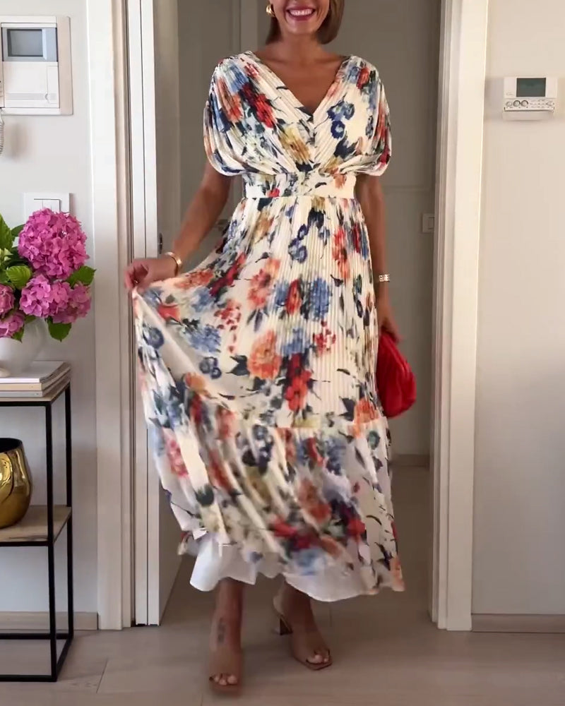 Carrie - Maxi Floral Dress with V-Neck