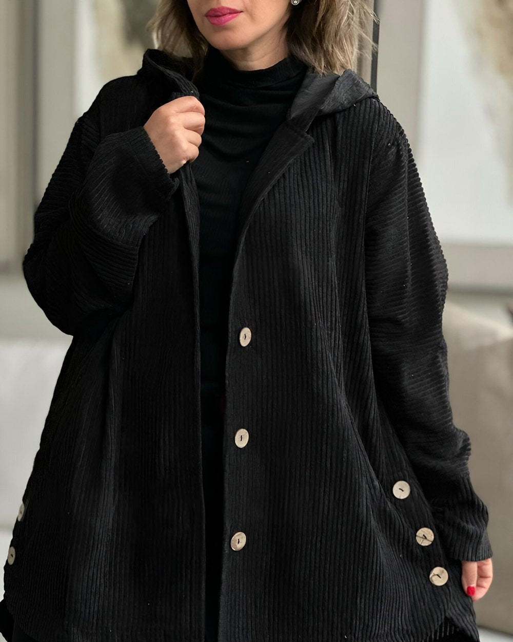 Cordia | Stylish Corduroy Hoodie Jacket