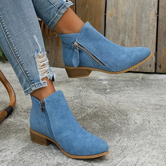 Ambreline | Classic Leather Ankle Boots