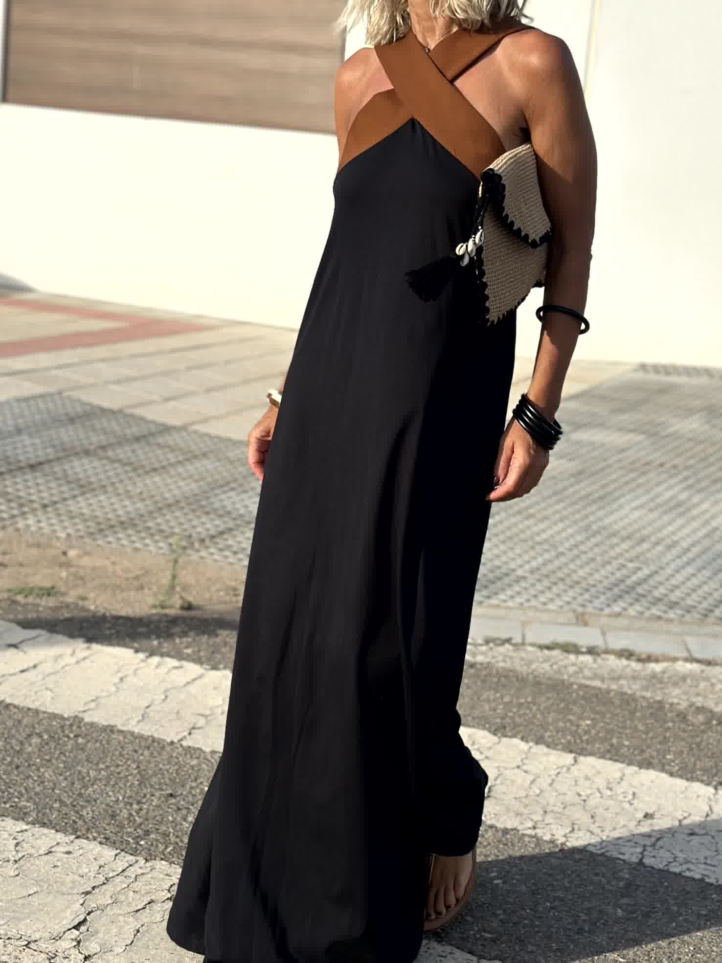 CANELA | Cross-Front Neckline Dress