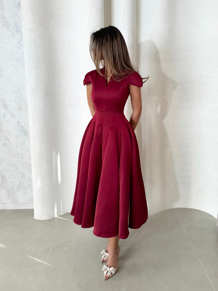 Elora | Pleated Midi Dress