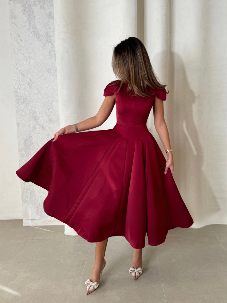 Elora | Pleated Midi Dress