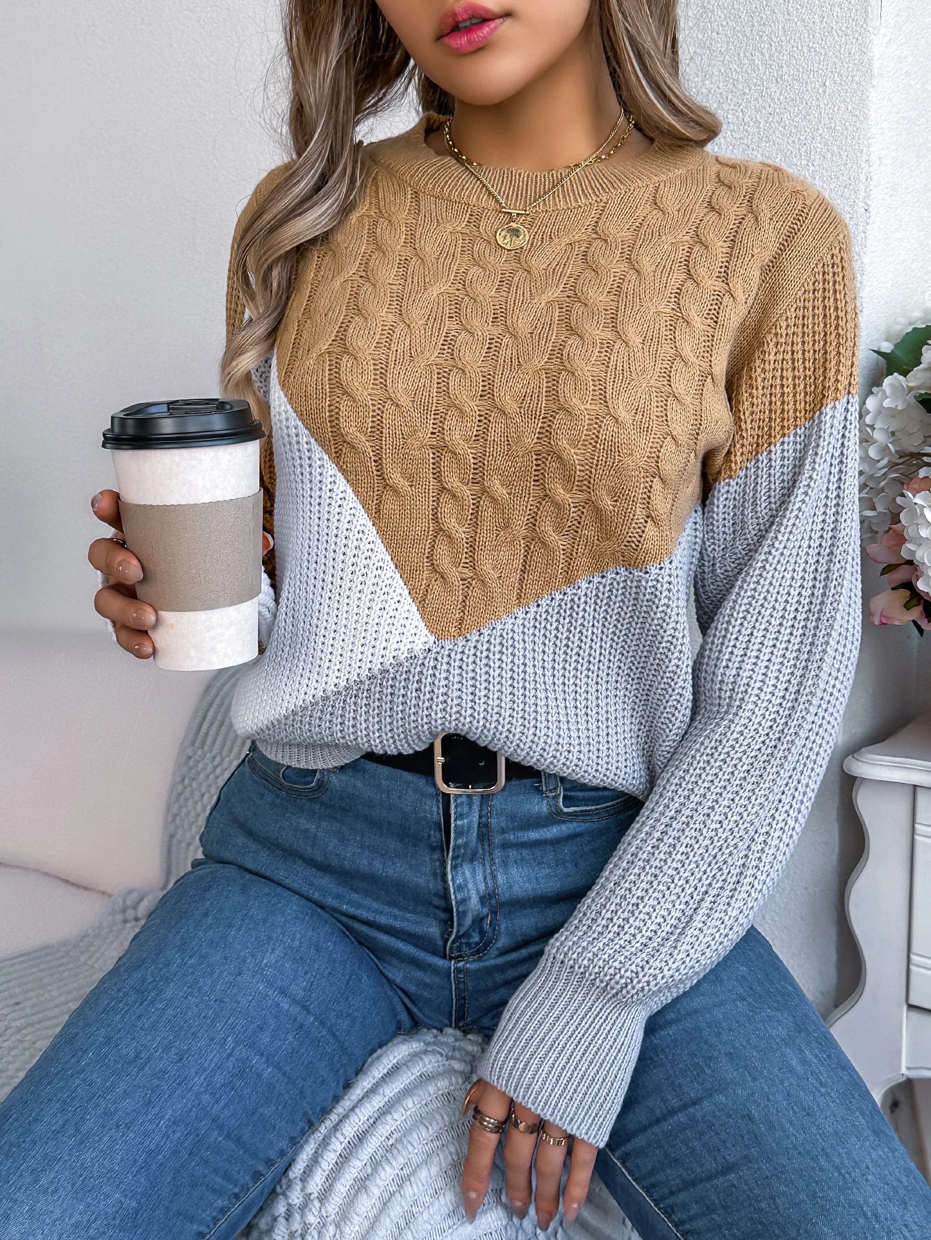 Julia- Casual Long Sleeved Pullover Sweater