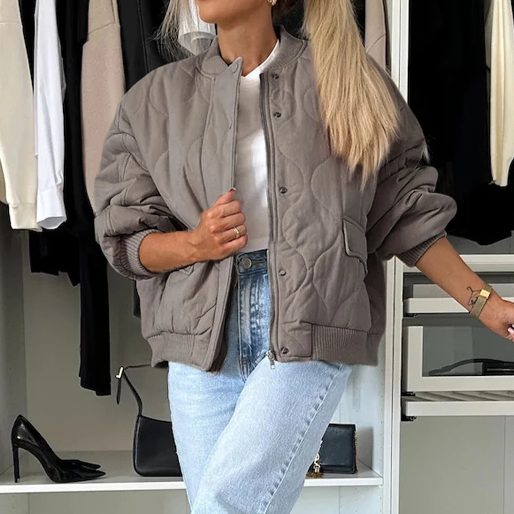 Veronica-Solid Long Sleeve Coat