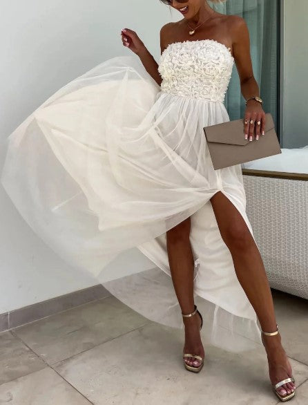 Dorothy - Maxi Flowing Dress with One Shoulder
