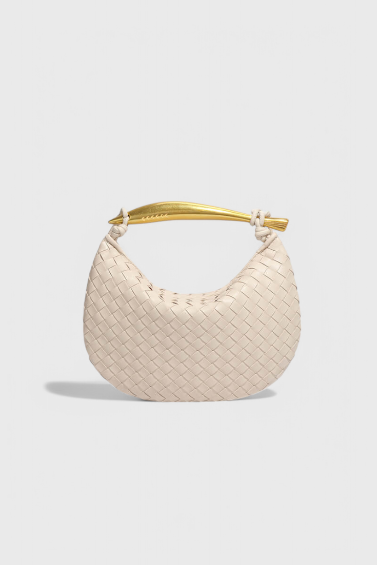 Gerda Woven Bag with Gold Handle