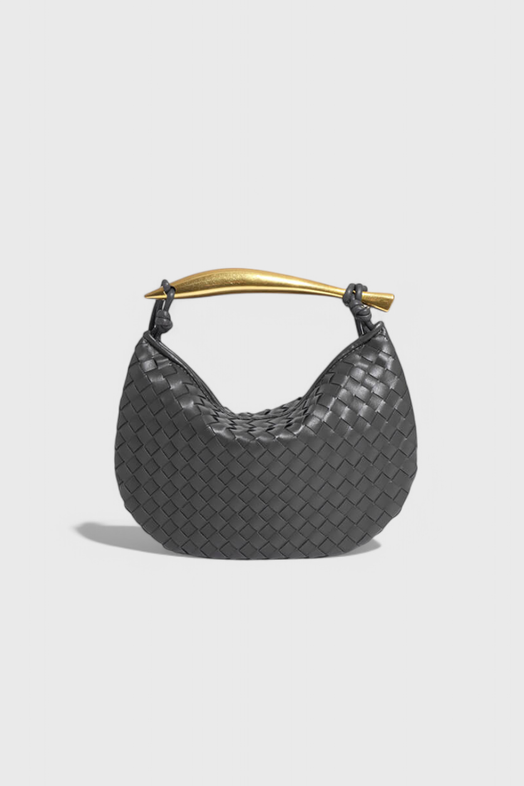 Gerda Woven Bag with Gold Handle