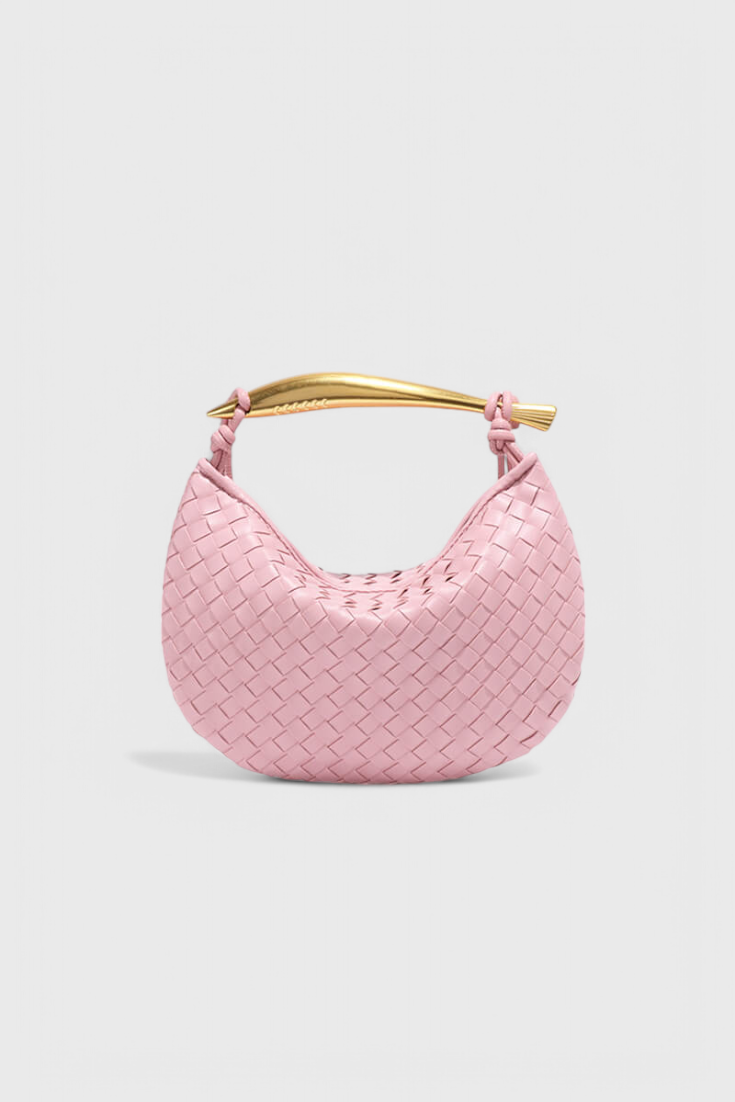Gerda Woven Bag with Gold Handle