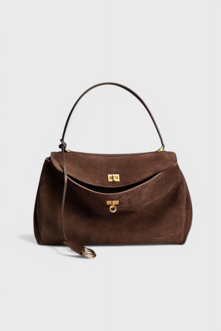 Henna Suede Shoulder Bag