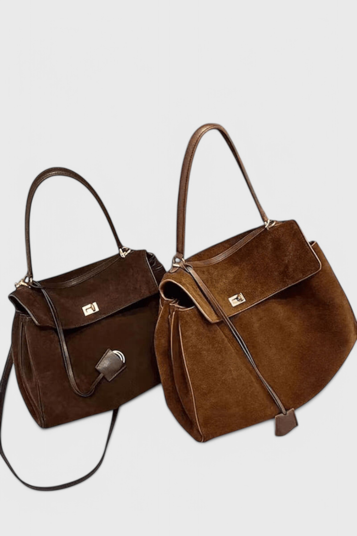 Henna Suede Shoulder Bag