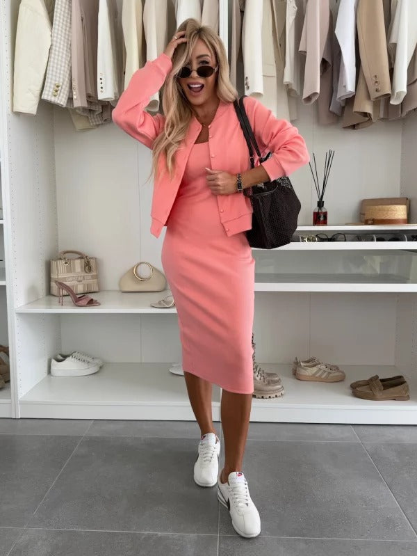 Romy Dress and Cardigan Set