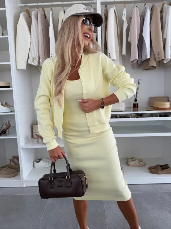 Romy Dress and Cardigan Set