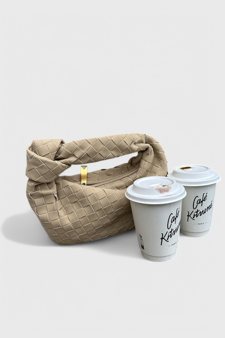 Remi Mini Woven Knot Detail Handbag