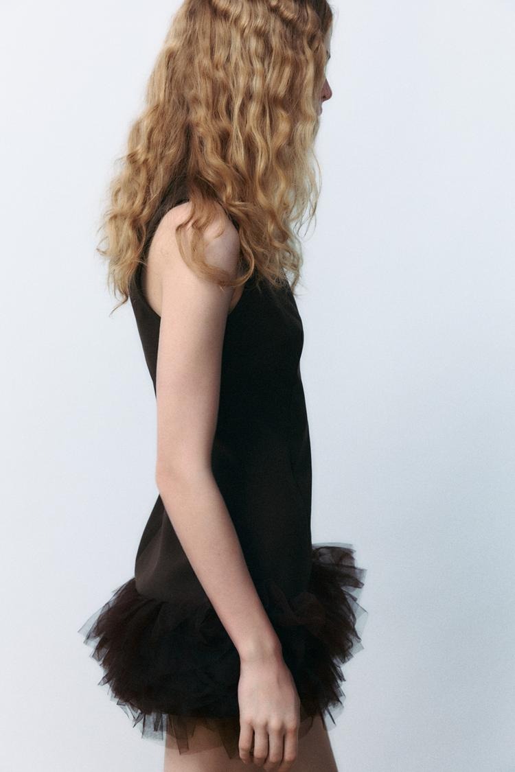 Novara | Brown Tulle Dress