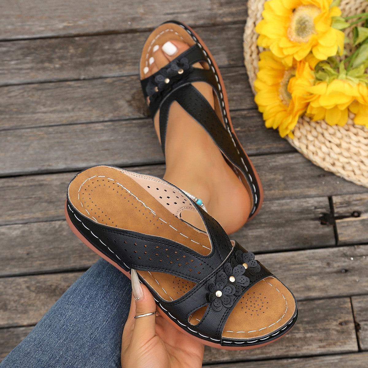 Norabel - Orthopedic Comfort Wedge Sandals – Stability, Lightness and Natural Posture
