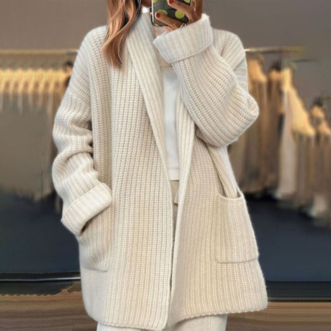 Irene | Wool-Blend Knitted Cardigan
