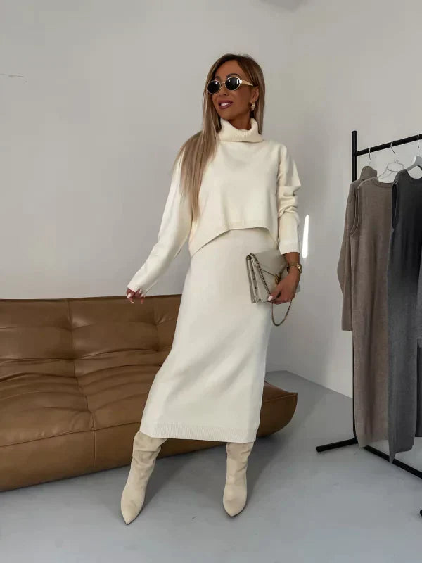 Marley | Sleek Rollneck Midi Dress
