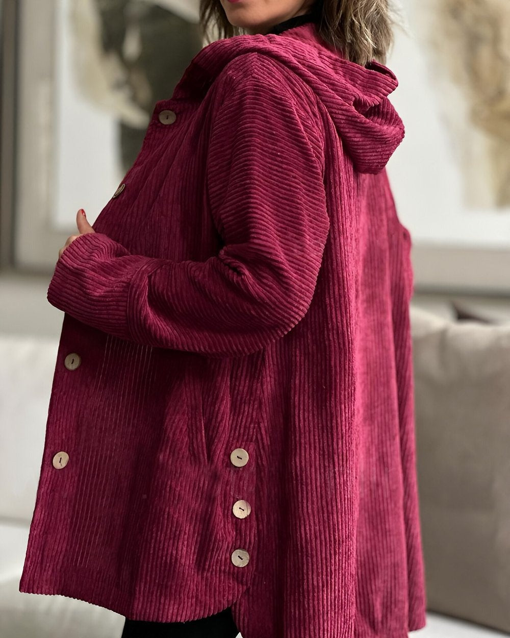 Cordia | Stylish Corduroy Hoodie Jacket