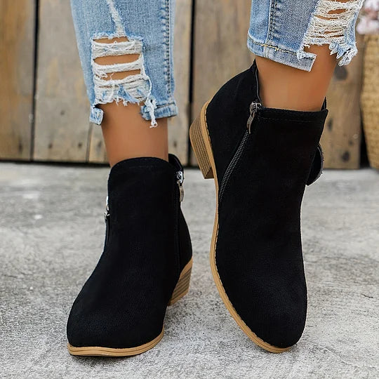 Ambreline | Classic Leather Ankle Boots