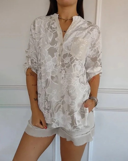 Lotte | Elegant Floral Print Blouse
