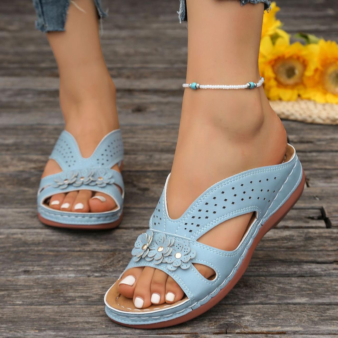 Norabel - Orthopedic Comfort Wedge Sandals – Stability, Lightness and Natural Posture