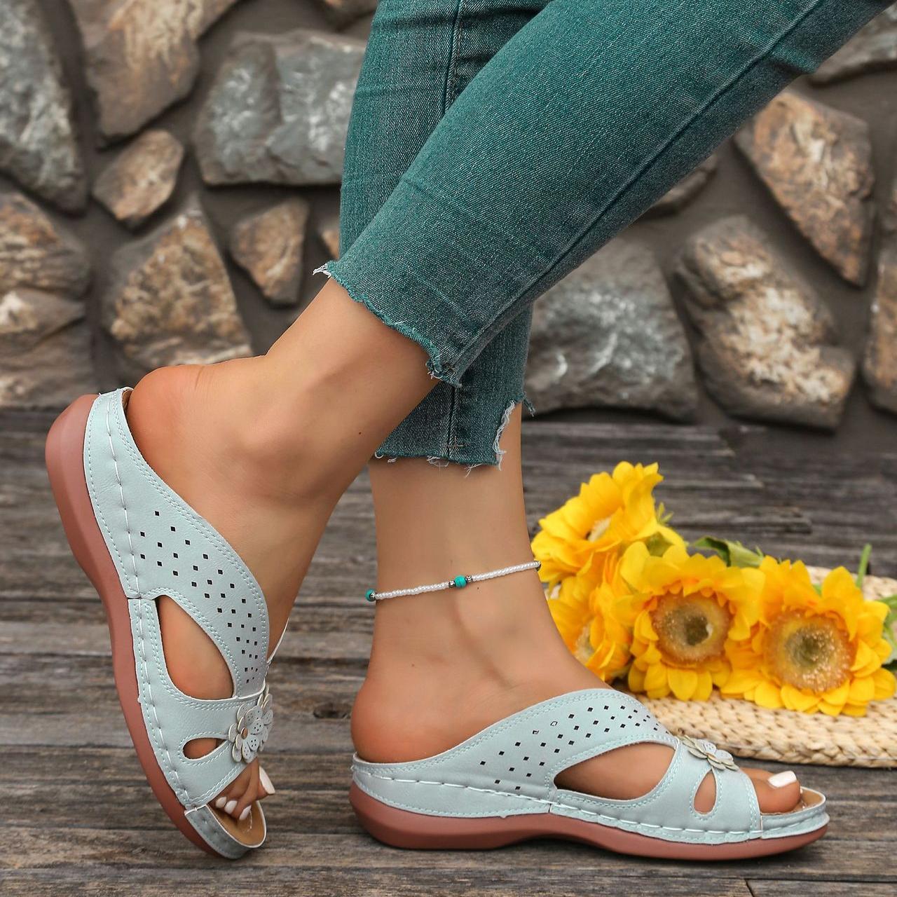 Norabel - Orthopedic Comfort Wedge Sandals – Stability, Lightness and Natural Posture