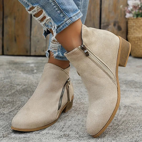 Ambreline | Classic Leather Ankle Boots