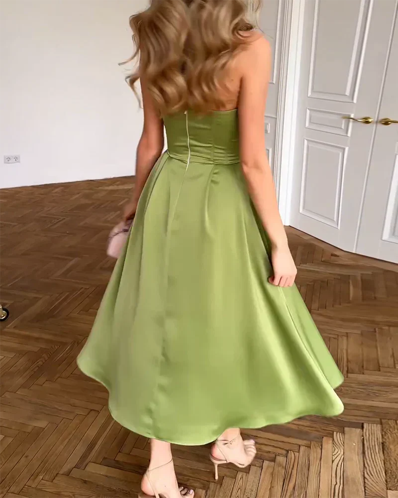 Bianca - Chic Midi Dress Without Straps