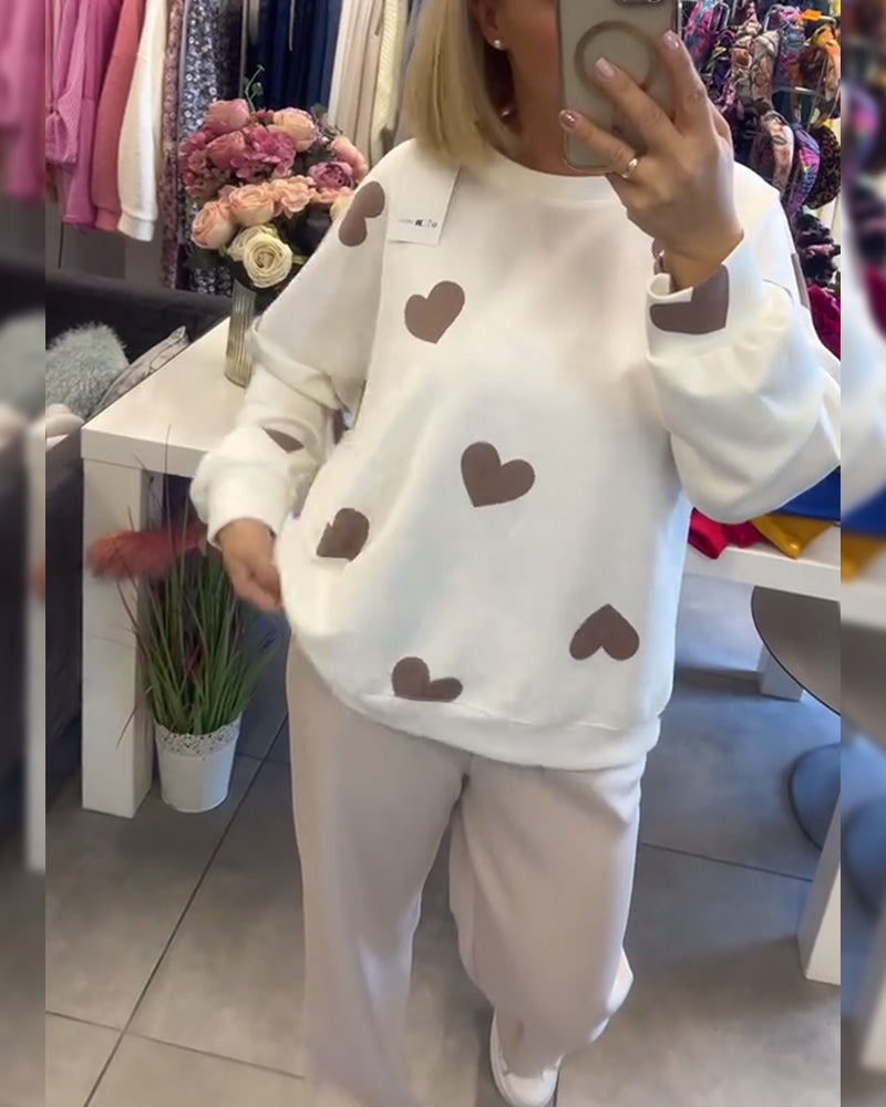 Mila | Stylish Heart-Pattern Sweater