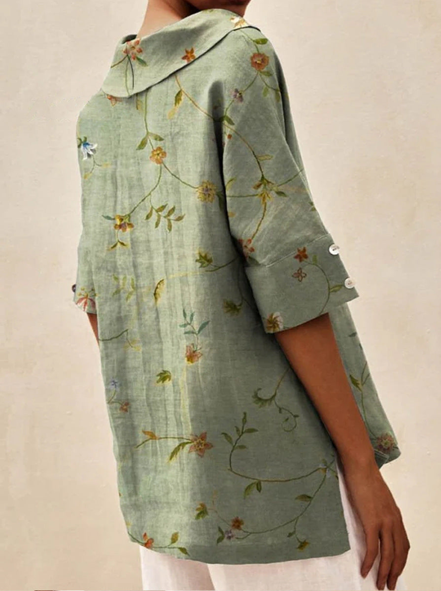 Angela - Light Summer Floral Blouse