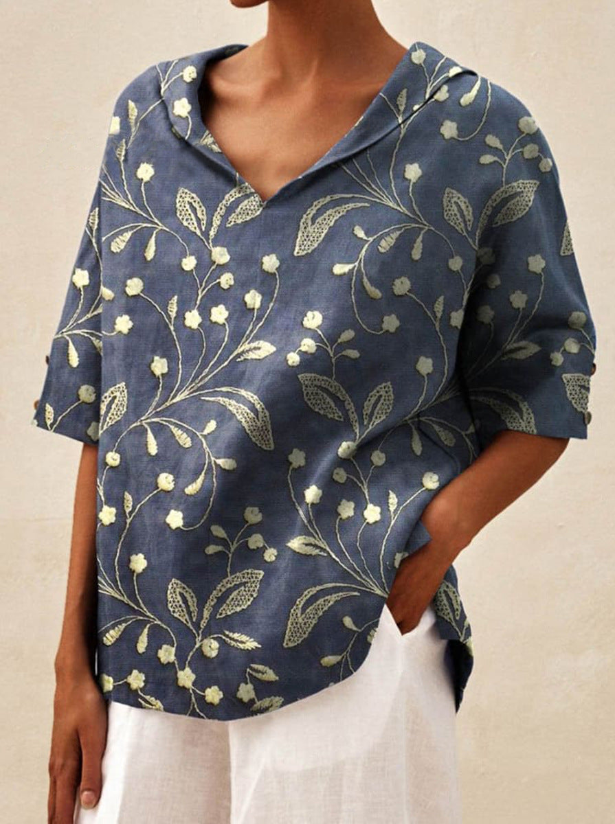 Angela - Light Summer Floral Blouse