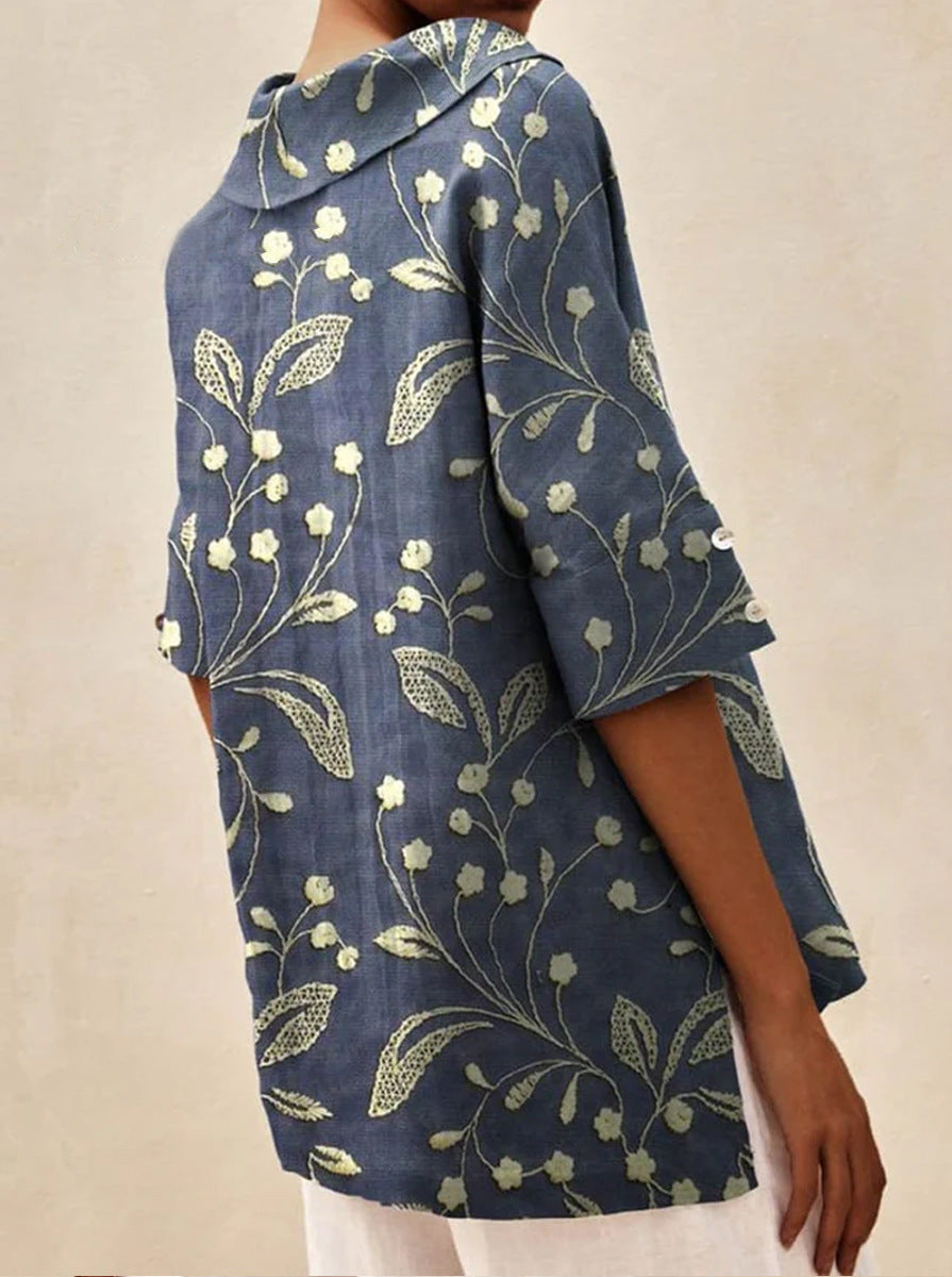 Angela - Light Summer Floral Blouse