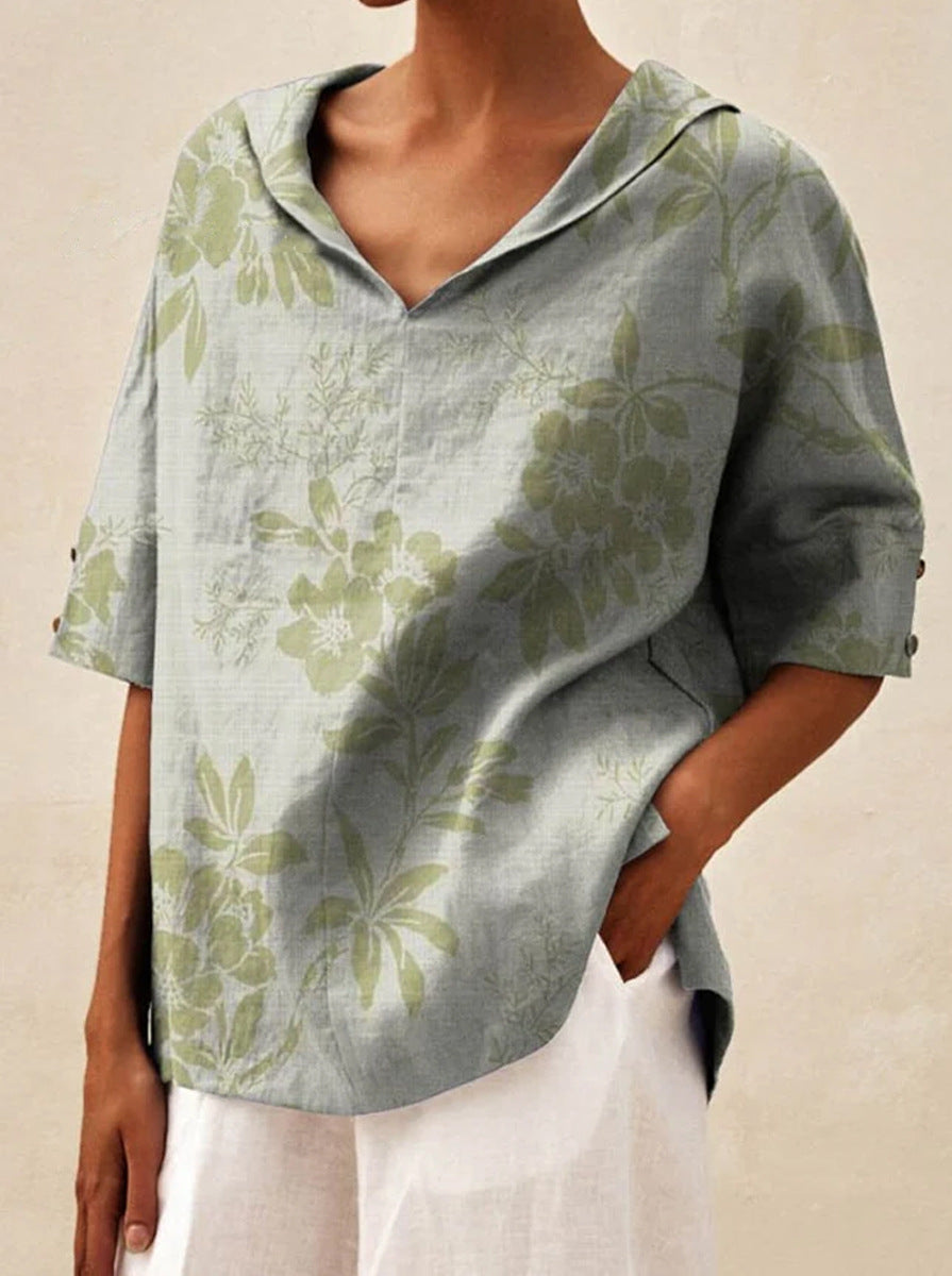 Angela - Light Summer Floral Blouse