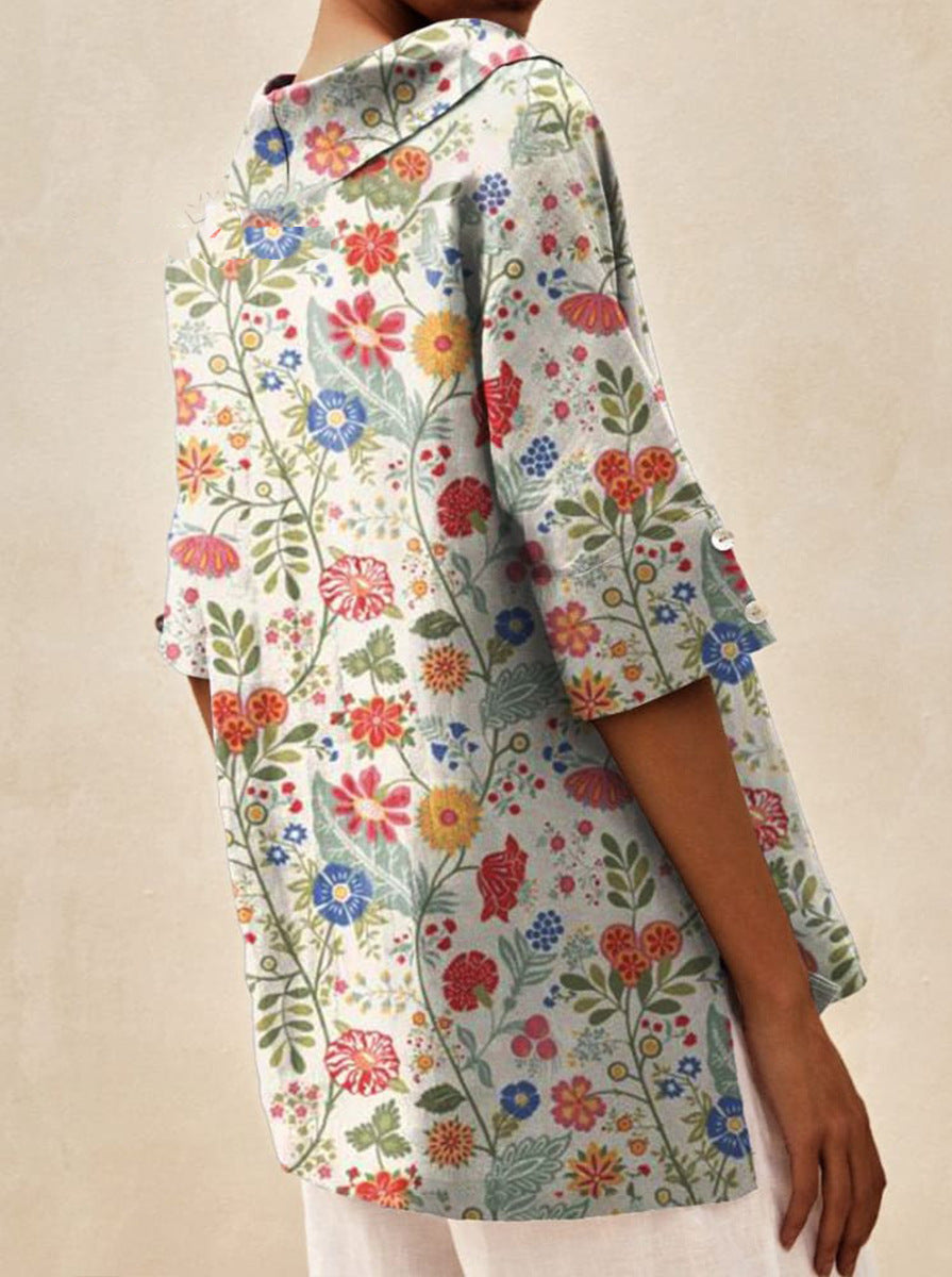 Angela - Light Summer Floral Blouse