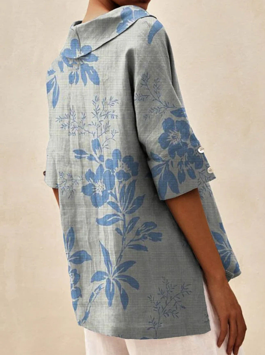 Angela - Light Summer Floral Blouse