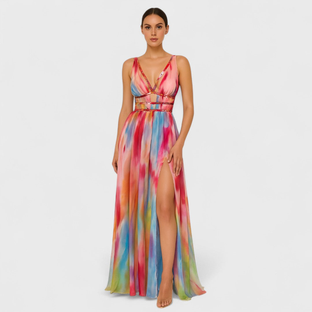Freya - Long Painted Dress