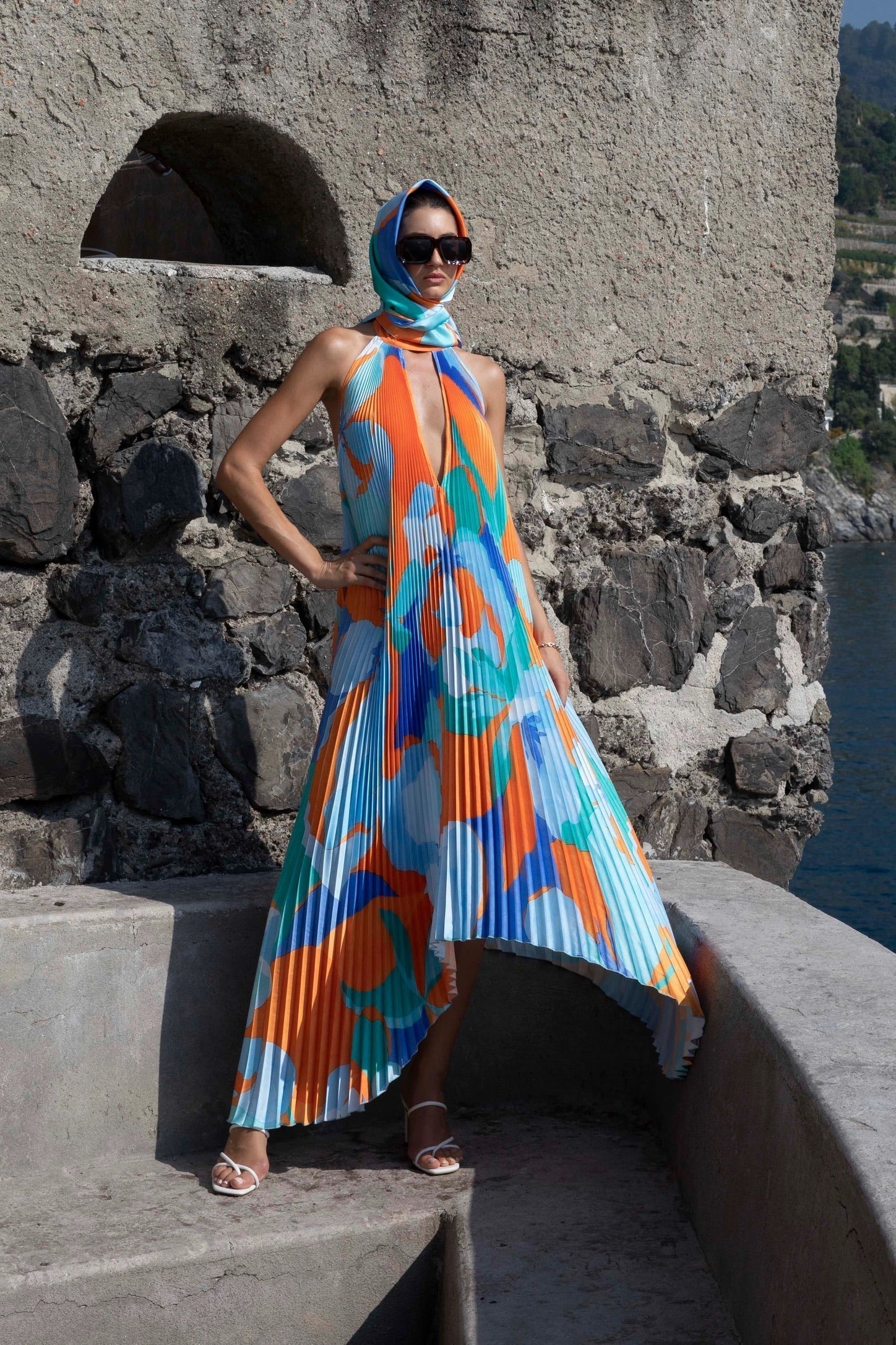 Shalia - Maxi Dress with Attractive Halter Neck