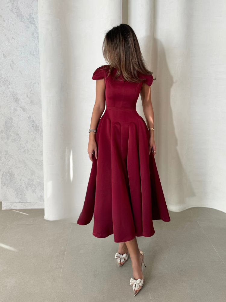 Elora | Pleated Midi Dress