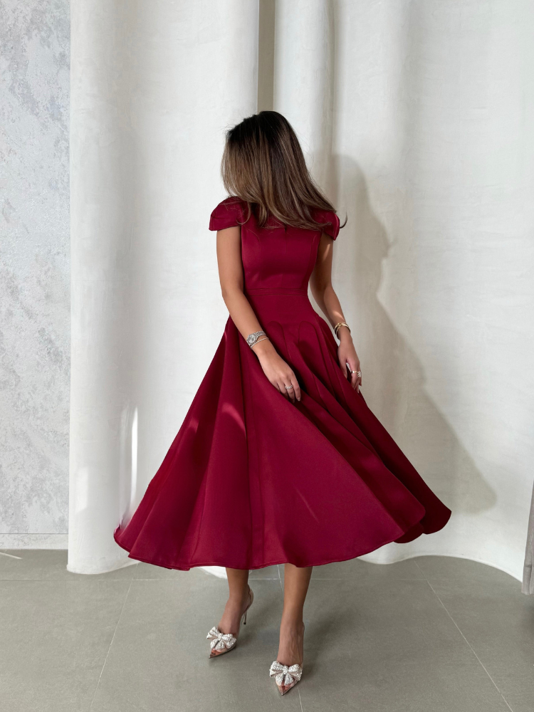 Elora | Pleated Midi Dress