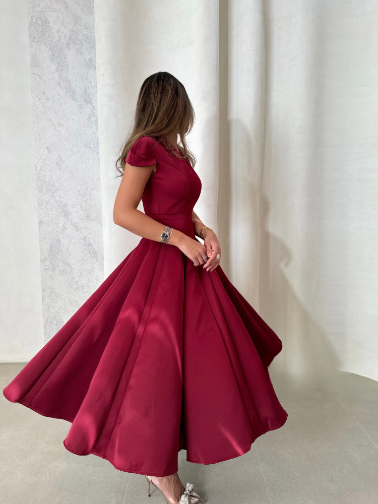 Elora | Pleated Midi Dress