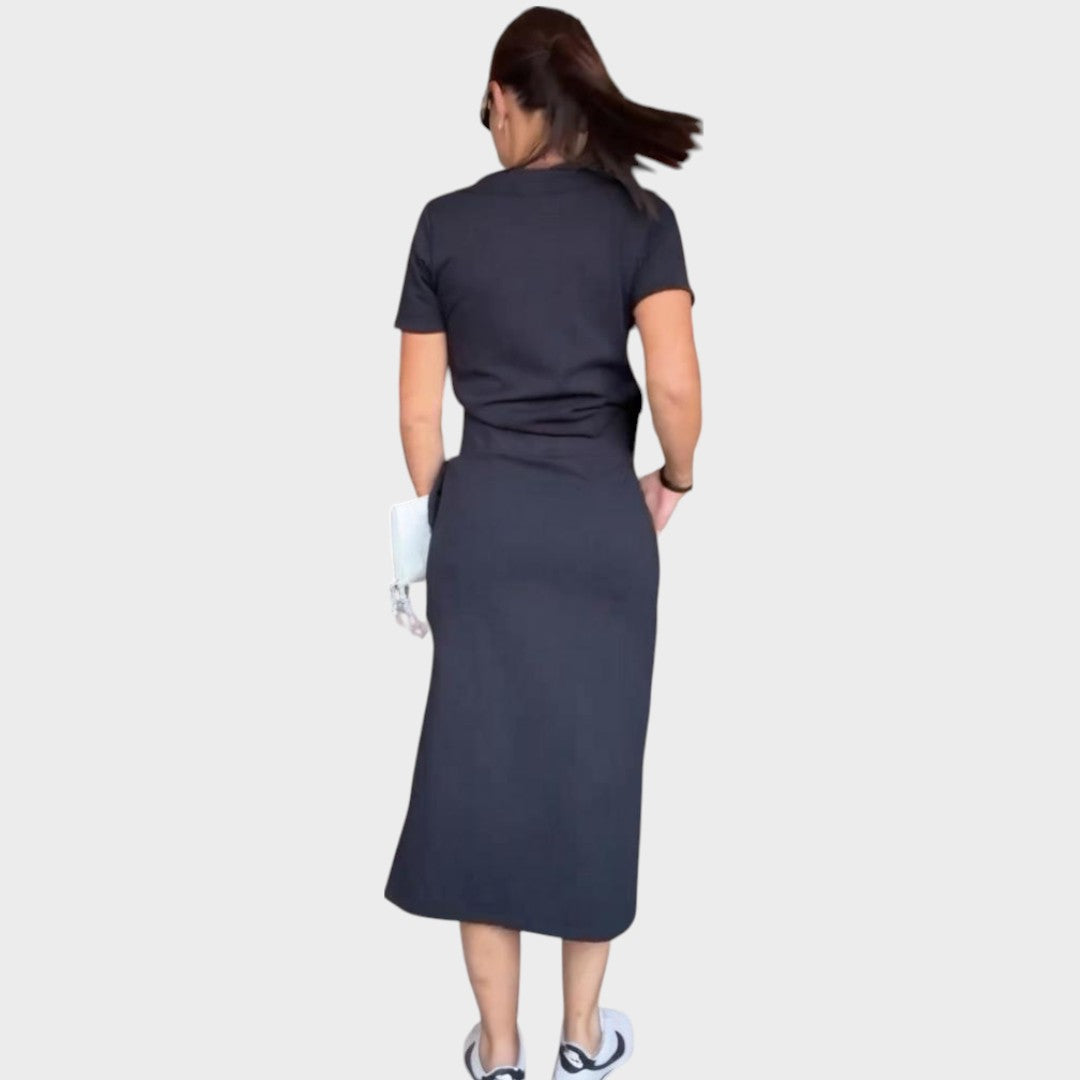 Aria | Elegant Top with V-Neck and Skirt