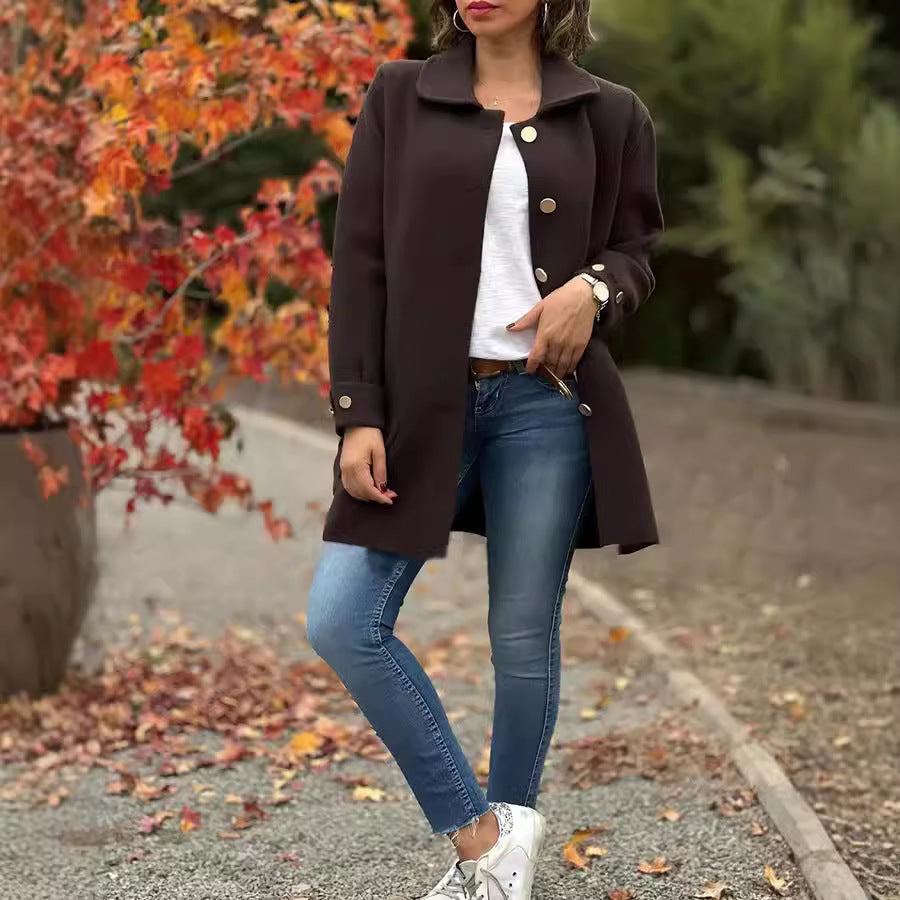 Corinne | Cozy Button-Down Coat