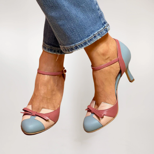 JULIET | PATTERNED HEELS WITH STRAP