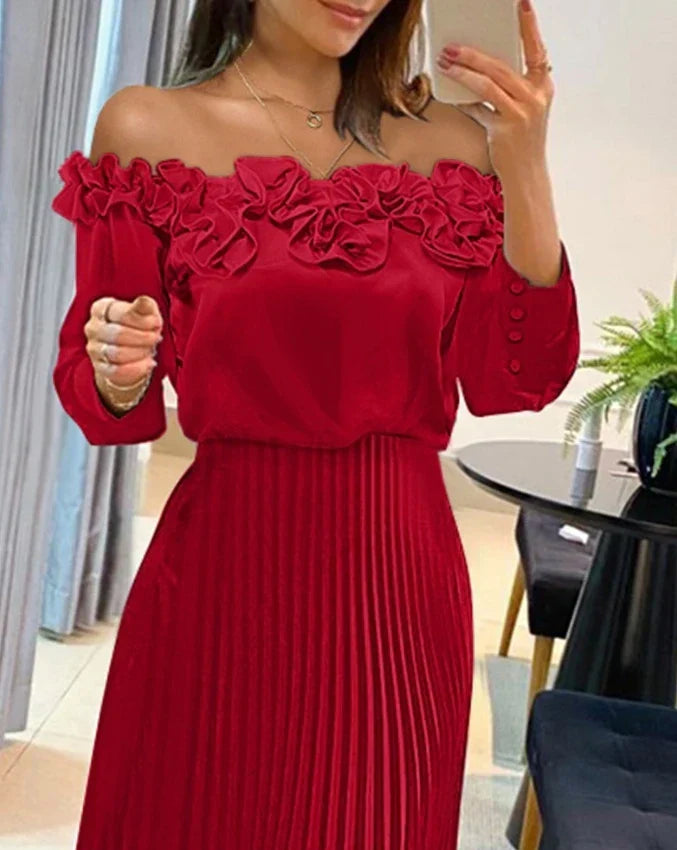 Aria - Stunning Maxi Off Shoulder Dress