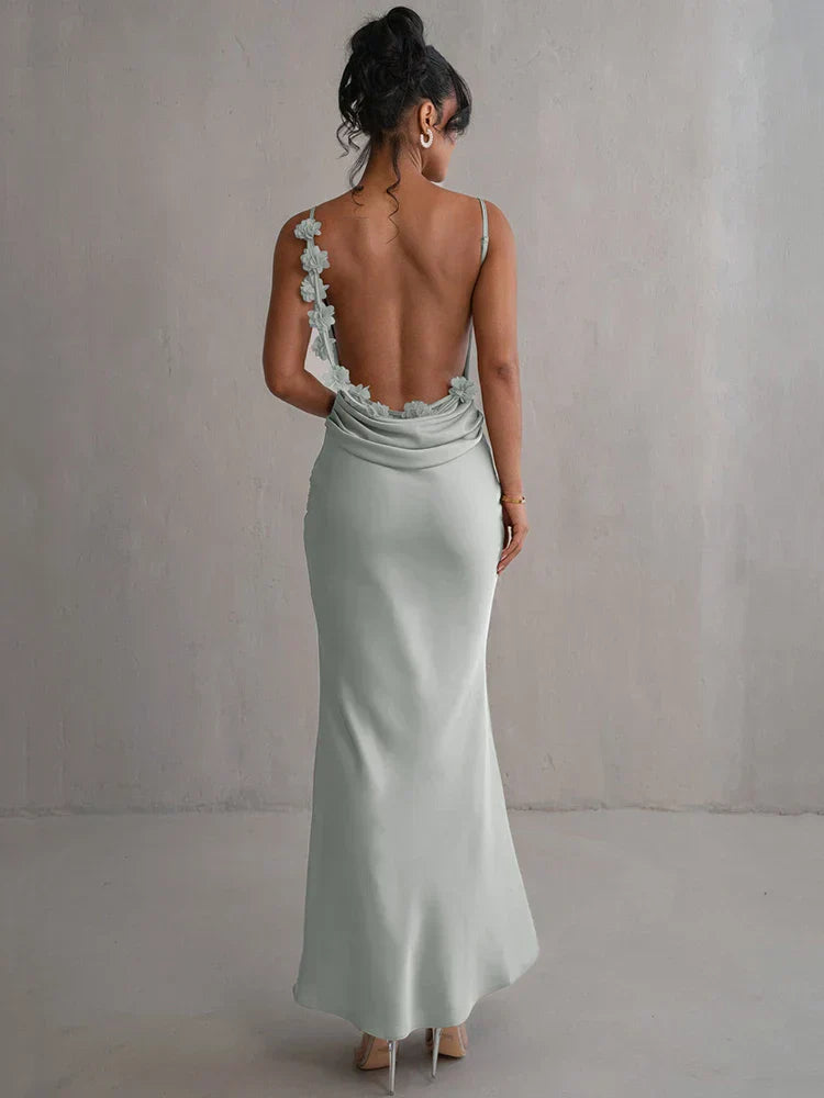 Pauline - Elegant Maxi Dress with No Back