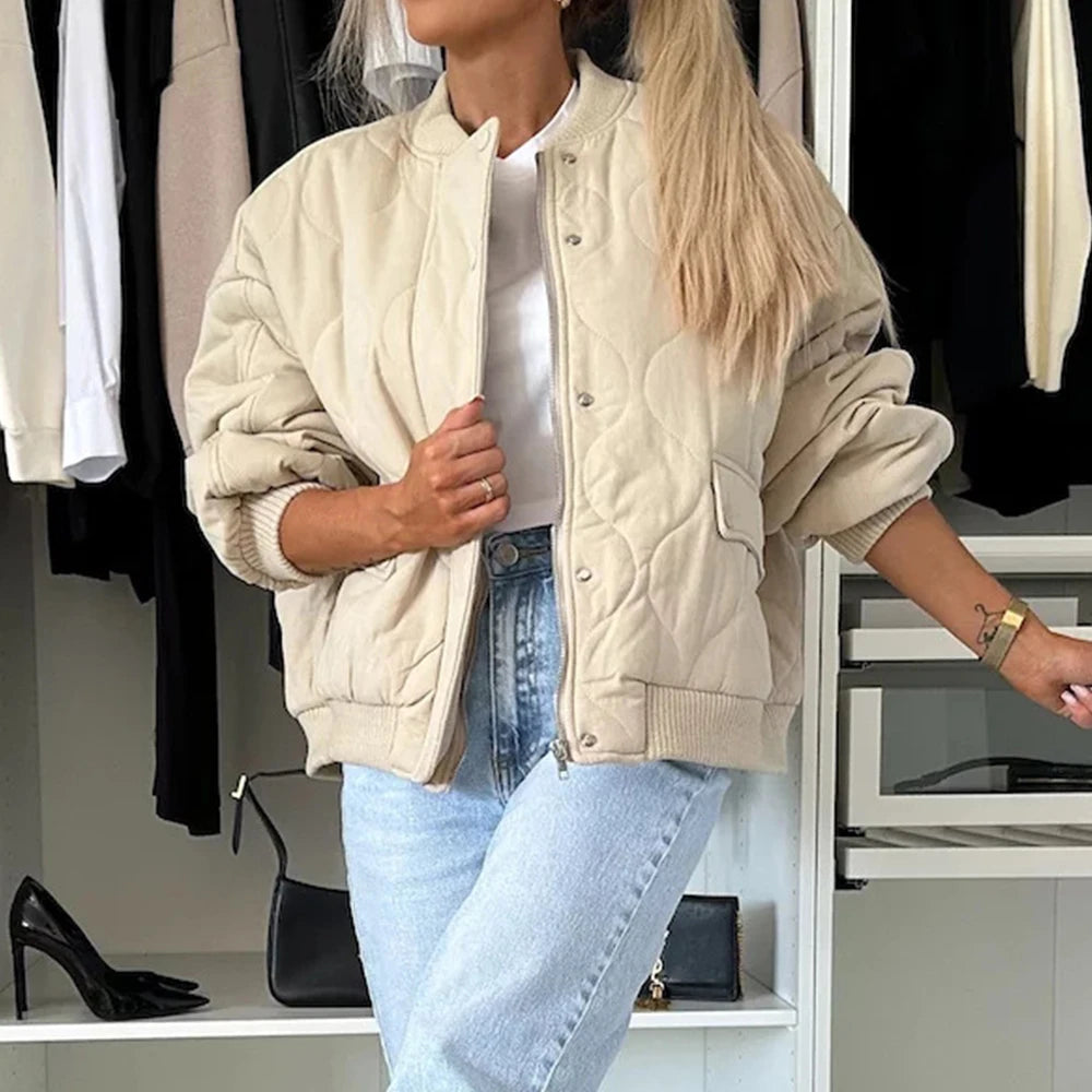 Veronica-Solid Long Sleeve Coat