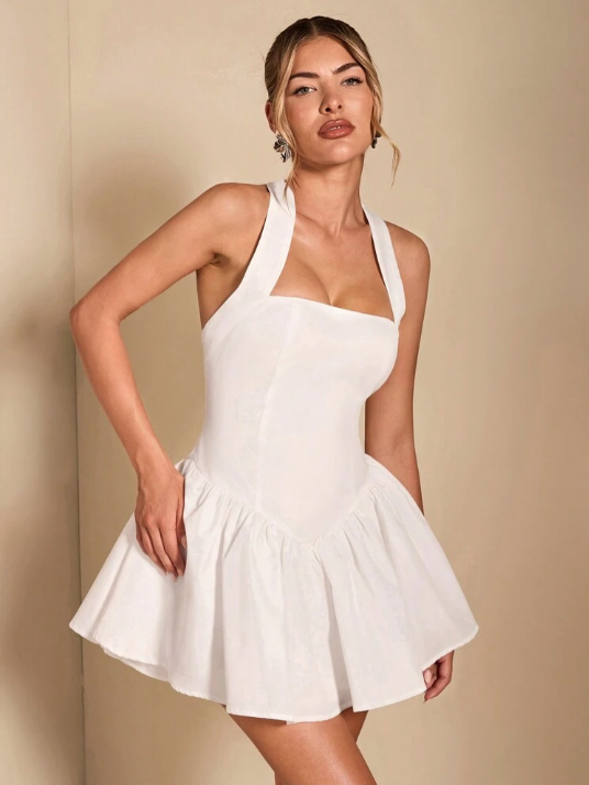 Georgia | Halter Mini Dress